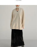 [SET] Mona V-neck Loose Fit Knit