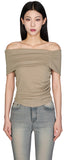 Dre shirring off shoulder