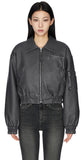 Au Vintage Leather Bomber Jacket