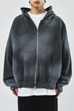 Mix Washed Zip Hoodie