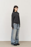 Mint Brushed Wide Denim