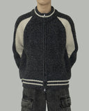 Varsity knit zip-up