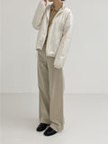 Pigmented Cotton Long Wide Pants