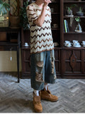Wave Openwork Collar Knit