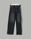 Crew line wide denim pants