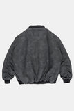 Leather shirring over MA-1 jumper