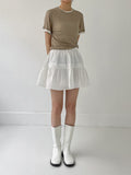 Judy Cotton Flare Mini Skirt