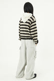 Tracy hooded stripe knit