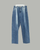 Legacy one-tuck wide denim pants