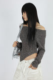 Shell unbalanced off knit
