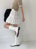 Judy Cotton Flare Mini Skirt