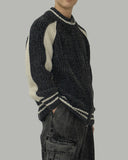 Varsity knit zip-up