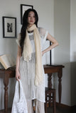 Lace flower long scarf
