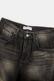 Dust oil washed denim pants