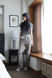 Buckle Crop Ribbed T-Shirt