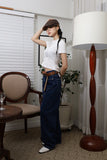 D-ring cowgirl denim jeans