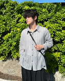 Net overfit collar shirt