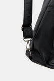 Circle leather 2-way shoulder bag