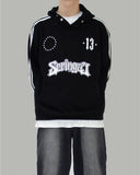 Scannel button hoodie