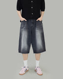 Scented Black Washed Bermuda Pants