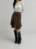 Unbalanced Frill Midi Skirt