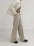 Pigmented Cotton Long Wide Pants