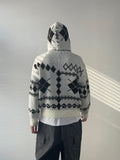 Argyle Hooded Knit