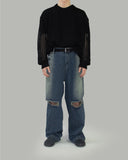 Os punching see-through knit