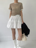 Judy Cotton Flare Mini Skirt
