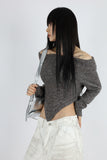 Shell unbalanced off knit
