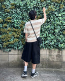 Brine round neck striped knit