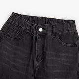 Heart star patched cargo denim pants