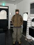 Multi-Pocket Zipper Nylon Pants