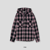 Taker Check Hooded Shirt