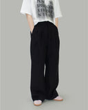 Siven two-tuck wide slacks