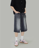 Scented Black Washed Bermuda Pants