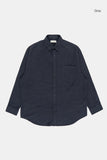 Wool fleece over gingham check shirt