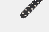 Double line hole eyelet leather belt