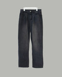 Ege one-tuck semi-wide denim pants