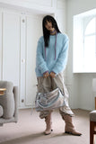 Pastel leash over knit