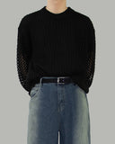 Os punching see-through knit