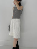 Stripe Boatneck Ribbed Sleeveless