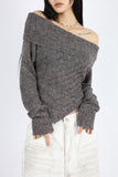 Shell unbalanced off knit