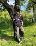 Block overfit short sleeve tee