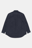 Wool fleece over gingham check shirt