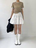 Judy Cotton Flare Mini Skirt