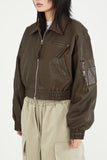 Pilot vintage leather flight jumper