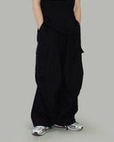 Hito pintuck cargo pants