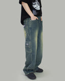 Keep patch denim pants