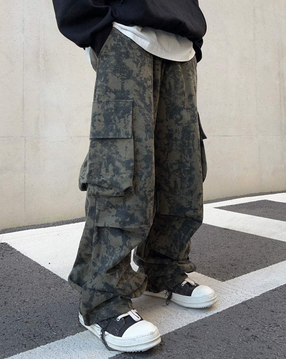 【KOOLOSET】Rough Painted Cargo Banding Pants KOOLOSET (クロゼット) - ラフペインティッドカーゴバンディング